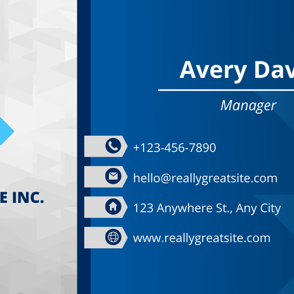 Blue Minimalist Corporate Business Card Premium DigiMark