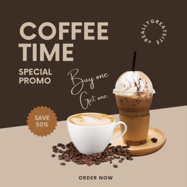 Coffee Time Instagram Post Premium DigiMark