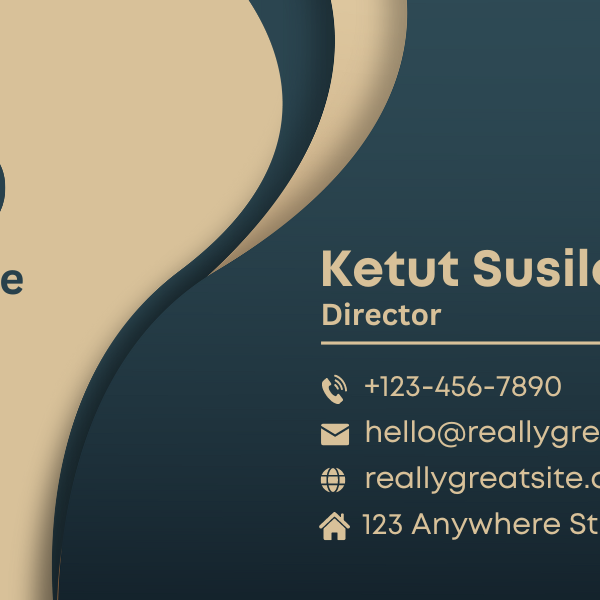 Navy and Brown Modern Business Card Premium DigiMark